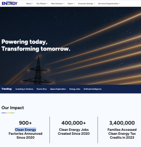 DOE - 400,000+Clean Energy Jobs Created Since 2020 - 3,400,000 Families Accessed Clean Energy Tax Credits in 2023